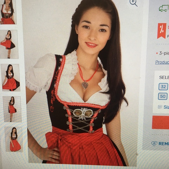 red and black dirndl